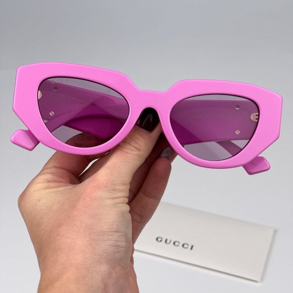 Gucci GG1421S 004 Sunglasses Pink Magenta Cat Eye Women GG 1421S main image 5